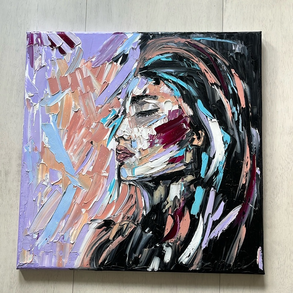 •SOLD• “Depth” is a 20 x 20 oil painting on canvas by NOLA artist Shannon Marie